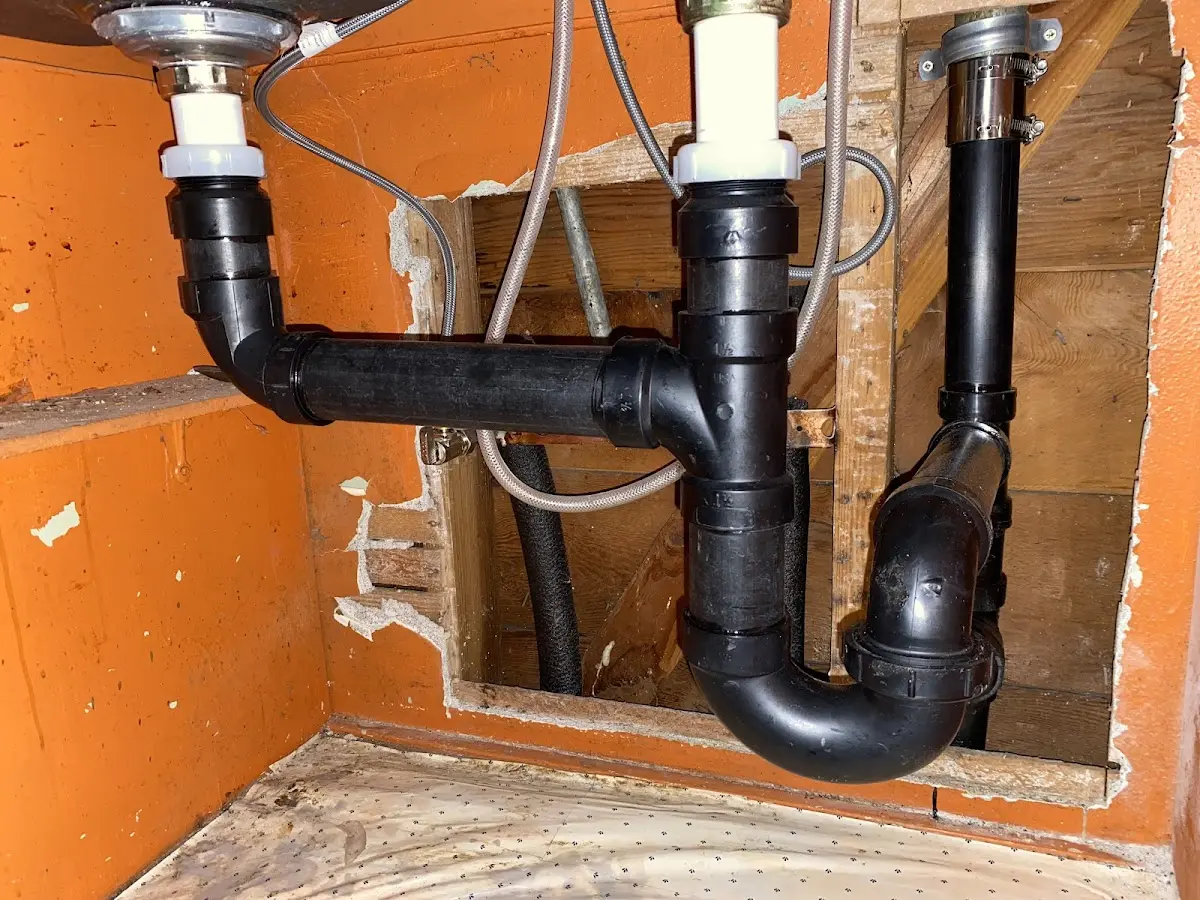 Professional Bathroom Installation equipment and tools on the job in Unalaska